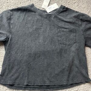 NWT Evereve Women’s Elsy Slub Cropped pocket tee -XL